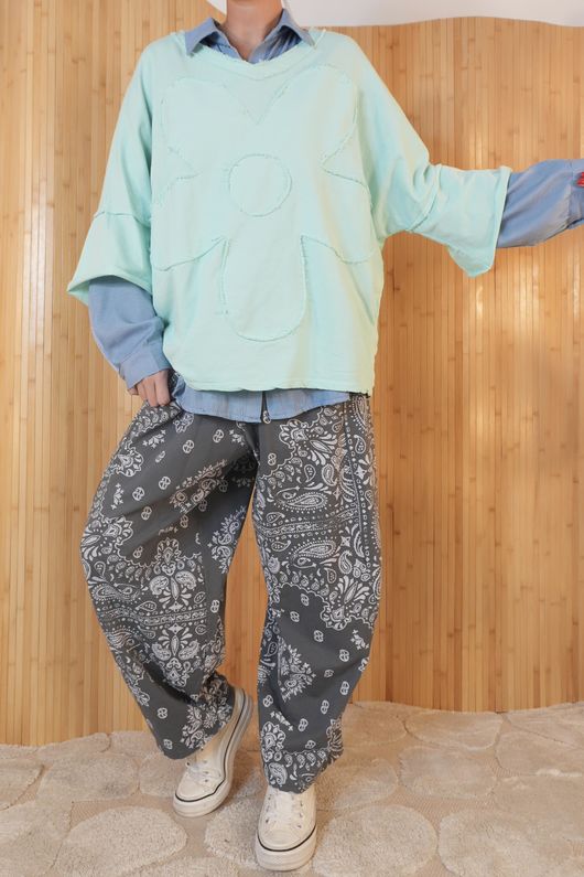 Hippie Slouch Sweatshirt Spearmint /12=
